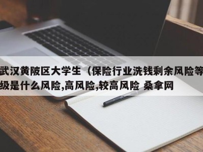 福州武汉黄陂区大学生（保险行业洗钱剩余风险等级是什么风险,高风险,较高风险 桑拿网